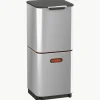Abfalleimer Totem mit separater Recycling-Einheit,, 2 x 20 L
