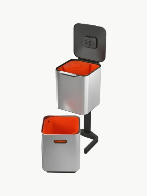 Abfalleimer Totem mit separater Recycling-Einheit,, 2 x 20 L