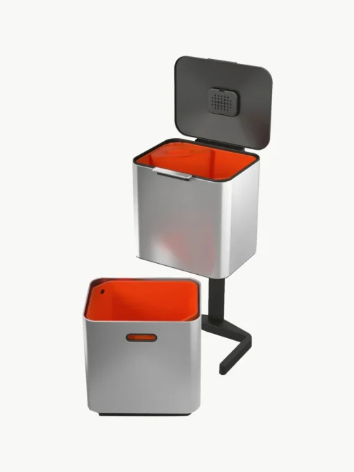 Abfalleimer Totem mit separater Recycling-Einheit, 2 x 30 L