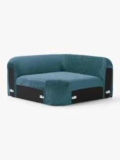 Abgerundetes Eckmodul Wolke aus Teddy-Bouclé