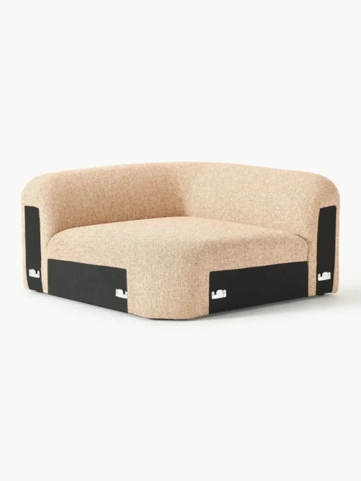 Abgerundetes Eckmodul Wolke aus Bouclé