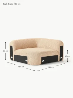 Abgerundetes Eckmodul Wolke aus Bouclé
