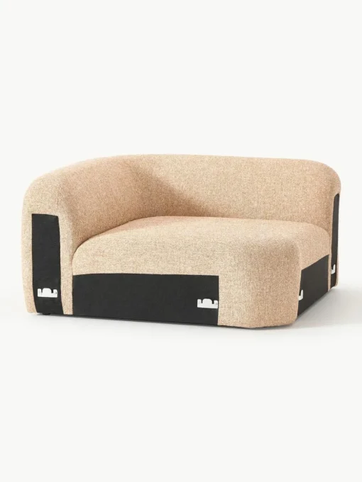 Abgerundetes Eckmodul Wolke aus Bouclé