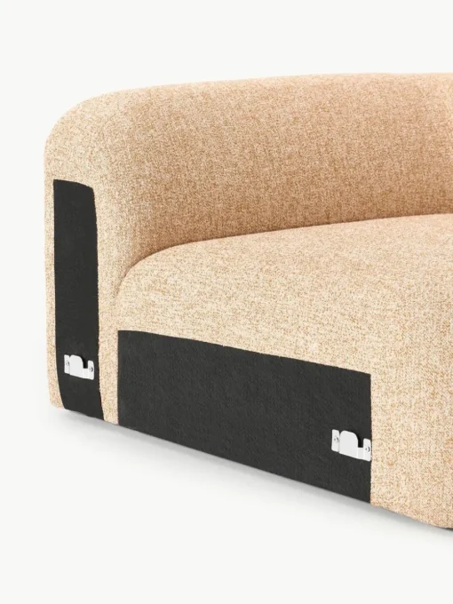 Abgerundetes Eckmodul Wolke aus Bouclé