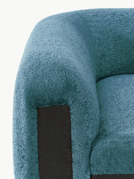 Abgerundetes Eckmodul Wolke aus Teddy-Bouclé