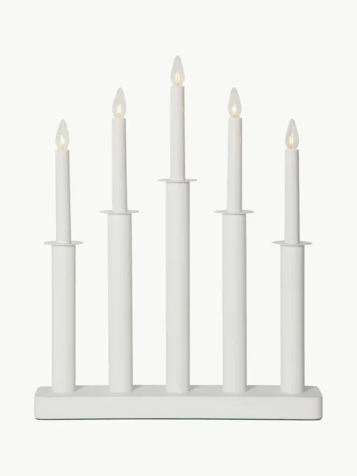 Adventsleuchter Plate aus Kiefern- und Birkenholz