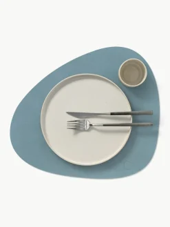 Asymmetrische Leder-Tischsets Curve, 4 Stück