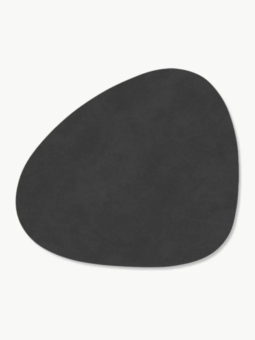 Asymmetrische Leder-Untersetzer Curve, 4 Stück