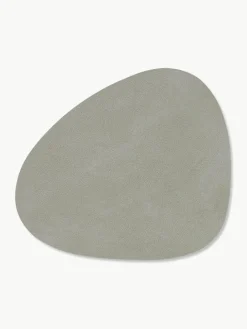 Asymmetrische Leder-Untersetzer Curve, 4 Stück