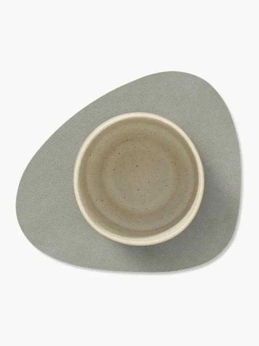 Asymmetrische Leder-Untersetzer Curve, 4 Stück