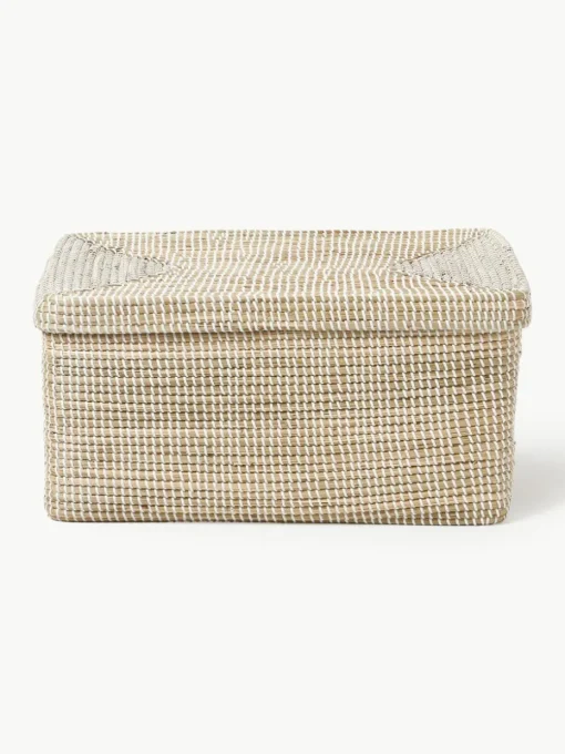 Aufbewahrungsboxen Aleya aus Seegras mit Deckel, 2er-Set