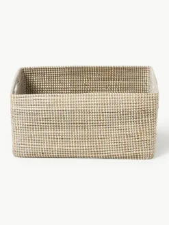 Aufbewahrungsboxen Aleya aus Seegras mit Deckel, 2er-Set