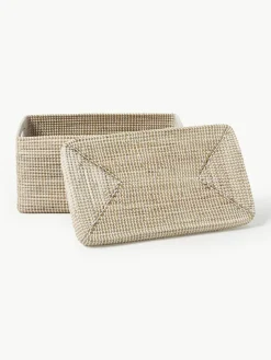 Aufbewahrungsboxen Aleya aus Seegras mit Deckel, 2er-Set
