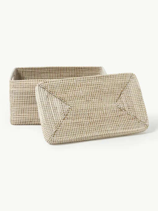 Aufbewahrungsboxen Aleya aus Seegras mit Deckel, 2er-Set