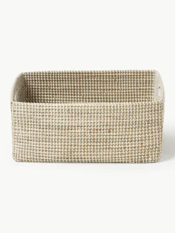 Aufbewahrungsboxen Aleya aus Seegras mit Deckel, 2er-Set