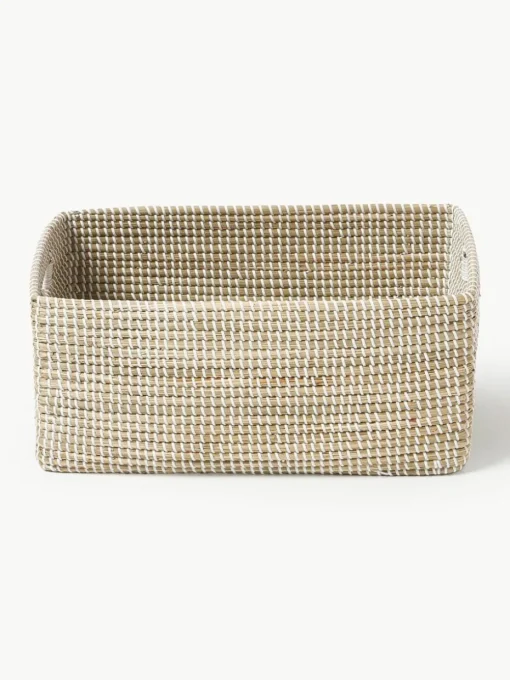 Aufbewahrungsboxen Aleya aus Seegras mit Deckel, 2er-Set