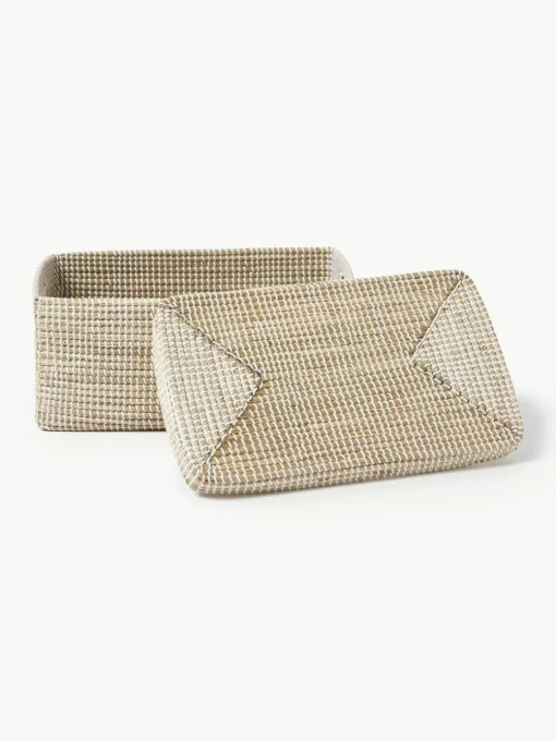 Aufbewahrungsboxen Aleya aus Seegras mit Deckel, 2er-Set