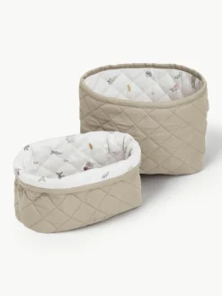 Aufbewahrungskörbe Fawn aus Bio-Baumwolle, 2er-Set