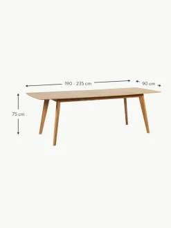 Ausziehbarer Esstisch Cirrus, 190 - 235 x 90 cm