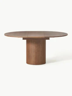 Ausziehbarer Esstisch Filo mit Rillenstruktur, 120 - 160 x 75 cm