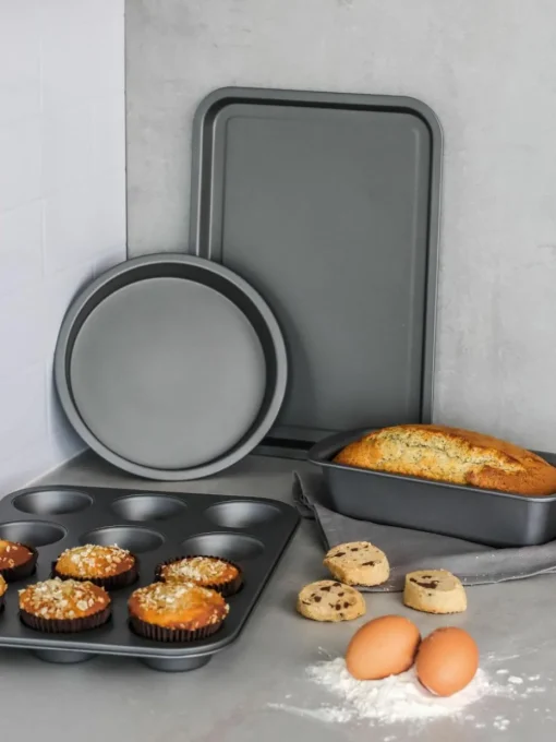Backformen KitchenCraft mit Antihaft-Beschichtung, 4er-Set