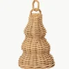 Baumanhänger Bell aus Rattan, 2 Stück