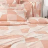 Baumwoll-Bettdeckenbezug Elinor mit geometrischem Muster