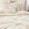 Baumwoll-Bettdeckenbezug Elinor mit geometrischem Jacquard-Muster