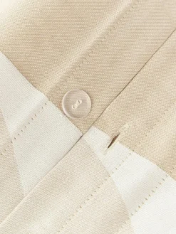 Baumwoll-Bettdeckenbezug Elinor mit geometrischem Jacquard-Muster