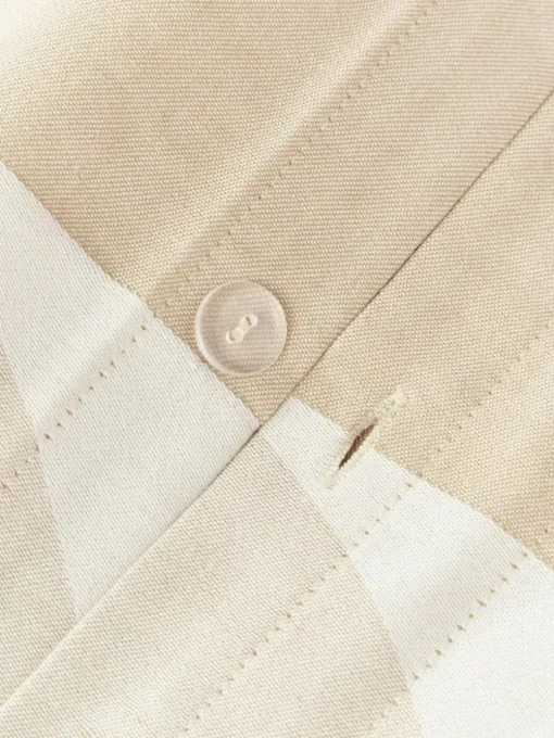 Baumwoll-Bettdeckenbezug Elinor mit geometrischem Jacquard-Muster