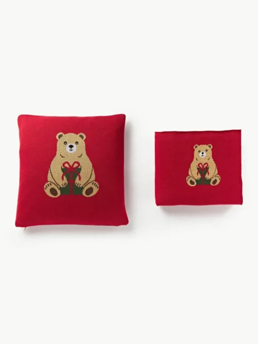 Baumwoll-Kissenhülle Buddy mit winterlichem Motiv