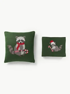 Baumwoll-Kissenhülle Buddy mit winterlichem Motiv