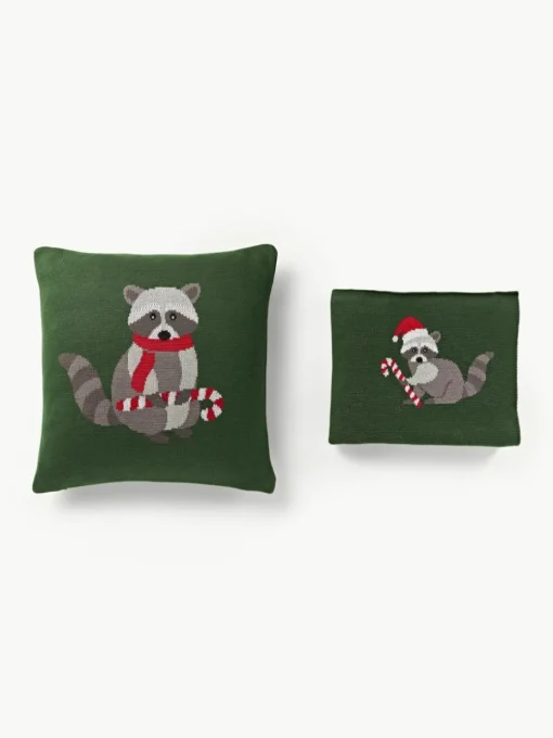 Baumwoll-Kissenhülle Buddy mit winterlichem Motiv