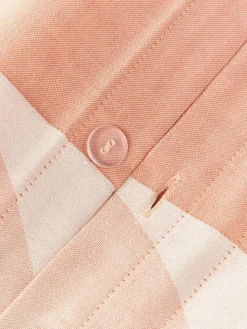 Baumwoll-Kopfkissenbezug Elinor mit geometrischem Muster