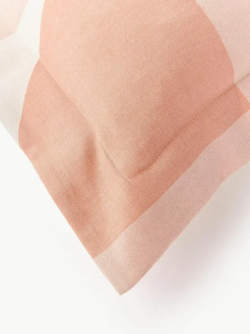 Baumwoll-Kopfkissenbezug Elinor mit geometrischem Muster
