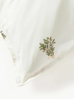 Baumwollperkal-Wendebettdeckenbezug Twigs mit winterlichen Prints