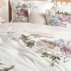 Baumwollsatin-Bettdeckenbezug Margot mit Blumen-Print
