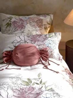 Baumwollsatin-Bettdeckenbezug Margot mit Blumen-Print