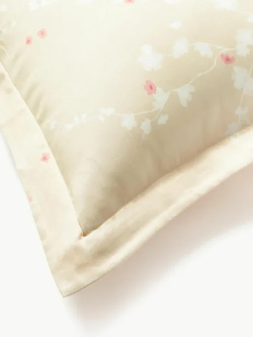 Baumwollsatin-Bettdeckenbezug Sakura mit Blumen-Print