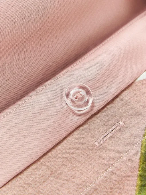 Baumwollsatin-Bettdeckenbezug Flori mit Blumen-Print
