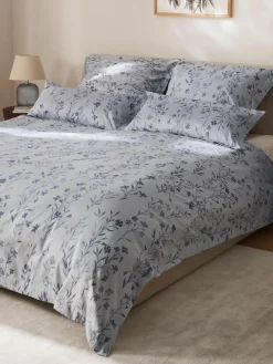 Baumwollsatin-Bettdeckenbezug Hurley mit Jacquard-Muster