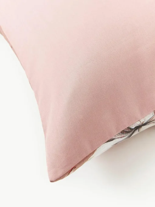 Baumwollsatin-Bettdeckenbezug Flori mit Blumen-Print