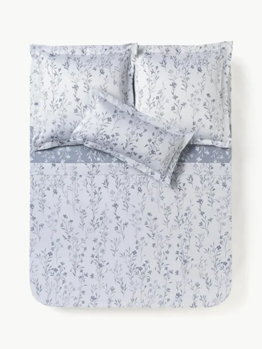 Baumwollsatin-Betttuch Hurley mit Jacquard-Muster
