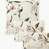 Baumwollsatin-Kopfkissenbezug Flori mit Blumen-Print