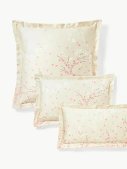 Baumwollsatin-Kopfkissenbezug Sakura mit Blumen-Print