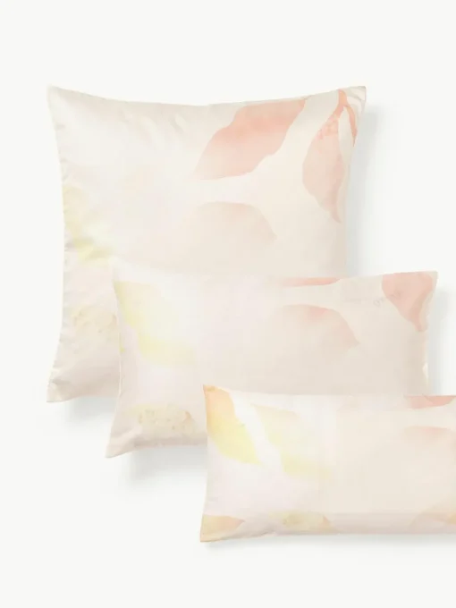 Baumwollsatin-Kopfkissenbezug Marino mit floralem Print