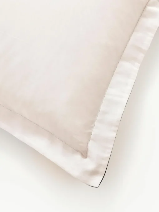 Baumwollsatin-Kopfkissenbezug Margot mit Blumen-Print