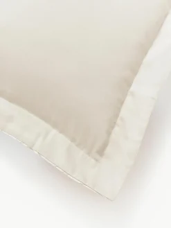 Baumwollsatin-Kopfkissenbezug Margot mit Blumen-Print