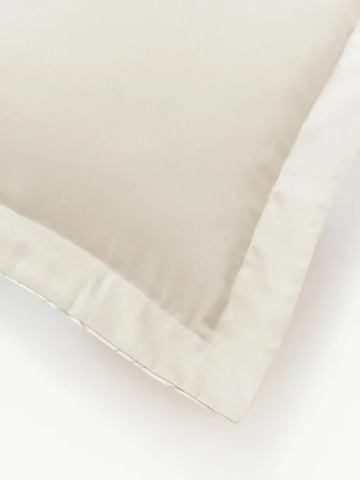 Baumwollsatin-Kopfkissenbezug Margot mit Blumen-Print