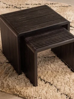 Beistelltische Willa aus Teakholz, 2er-Set
